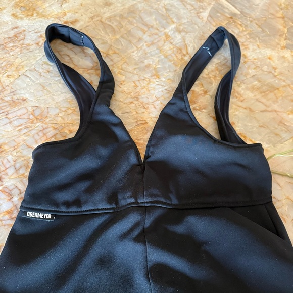 Obermeyer Body Con Black Stirrup Ski Pants Overalls 8 - Picture 9 of 11